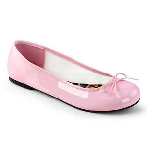 Rosa Lackleder ANNA-01 grosse grössen ballerinas schuhe