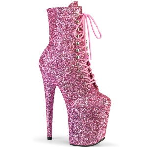 Rosa glitter 20 cm FLAMINGO-1020GWR exotic pole dance stiefeletten