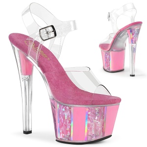 Rosa transparent 18 cm SKY-308OF exotic pole dance schuhe