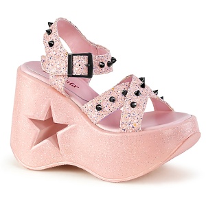 Rose 13 cm DemoniaCult DYNAMITE-02 lolita sandals wedge sandals