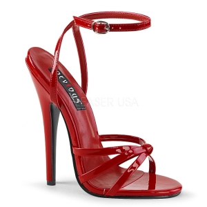 Rot 15 cm Devious DOMINA-108 Sandaletten mit high heels