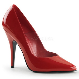 Rot Lack 13 cm SEDUCE-420V High Heels Pumps für Männer