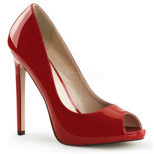 Rot Lack 13 cm SEXY-42 Klassische Pumps Schuhe Damen