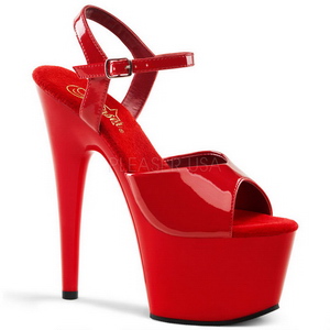 Rot Lack 18 cm ADORE-709 Plateau High Heels