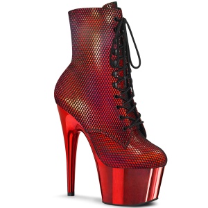 Rot chrome 18 cm ADORE-1020HFN exotic pole dance stiefeletten