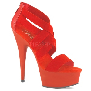 Rot elastisches band 15 cm DELIGHT-669 pleaser damenschuhe