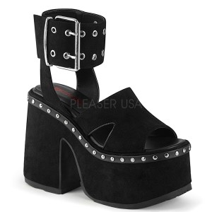 Schwarz 13 cm Demonia CAMEL-102 lolita plateau sandaletten