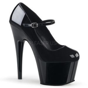 Schwarz 18 cm ADORE-787 Mary Jane Pumps Schuhe