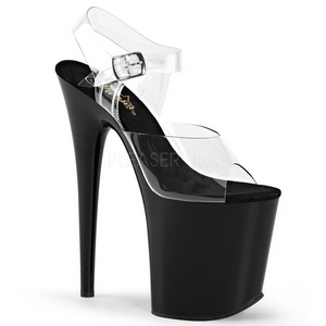 Schwarz 20 cm FLAMINGO-808 Plateau High Heels