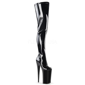 Schwarz 25 cm BEYOND-4000 overknee stiefel mit plateausohle