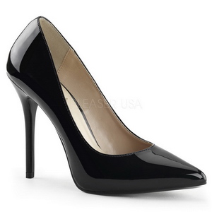 Schwarz Lack 13 cm AMUSE-20 High Heels Pumps für Männer