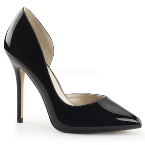 Schwarz Lack 13 cm AMUSE-22 High Heels Pumps für Männer