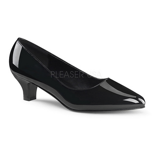 Schwarz Lack 5 cm FAB-420W Herren High Heel Pumps