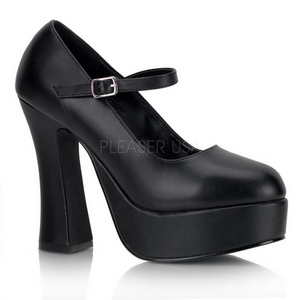 Schwarz Matt 13 cm DOLLY-50 Herren High Heel Pumps