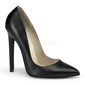 Schwarz Matt 13 cm SEXY-20 spitze pumps mit stiletto absatz