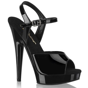 Schwarze stöckelschuhe plateau 15 cm SULTRY-609 Fabulicious stöckelschuhe