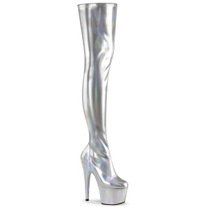 Silber 18 cm ADORE-3000HWR Hologramm poledance overkneestiefel