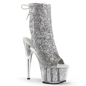 Silber glitter 18 cm ADORE-1018G damen stiefeletten mit plateausohle