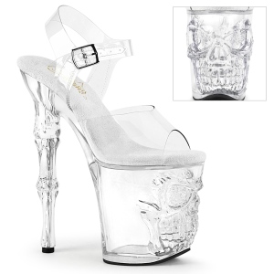 Skull platform 20 cm RAPTURE-808 pleaser high heels transparent