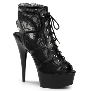 Spitzenstoff 15 cm DELIGHT-696LC platform ankle booties