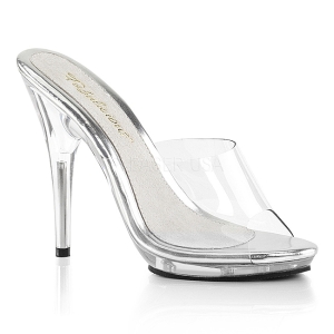 Transparent 13 cm Fabulicious POISE-501 damen pantoletten schuhe