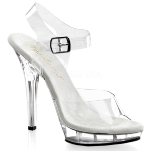 Transparent 13 cm LIP-108 Plateau High Heel Schuhe