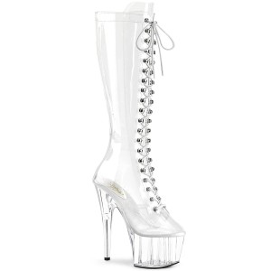 Transparent 18 cm ADORE-2020C platform high heels boots