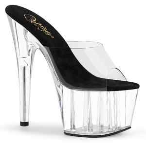 Transparent 18 cm ADORE-701 Exotic stripper high heel mules