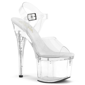 Transparent 18 cm ESTEEM-708 exotic pole dance high heels