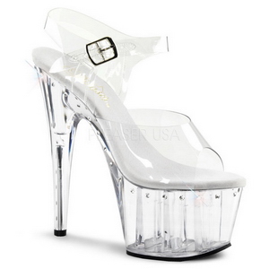 Transparent 18 cm Pleaser ADORE-708LS Plateau High Heels