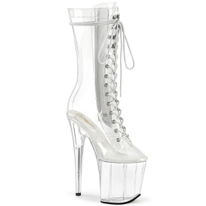 Transparent 20 cm FLAMINGO-1050C exotic pole dance stiefel