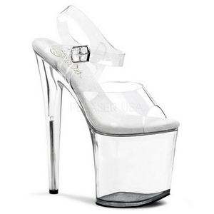 Transparent 20 cm FLAMINGO-808 Acryl Plateau High Heels