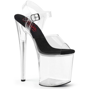 Transparent 20 cm NAUGHTY-8082 Acryl plateau high heels