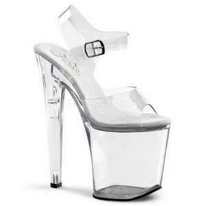 Transparent 20 cm XTREME-808 Acryl Plateau High Heels