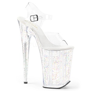 Transparent 23 cm Pleaser INFINITY-908MG glitter high heels shoes