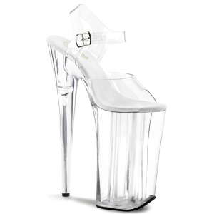 Transparent 25,5 cm BEYOND-008 pleaser heels - extreme plateau high heels