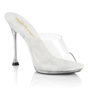 Transparente mules 11,5 cm CUPID-401 fetisch high heels mules