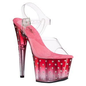 Transparente stöckelschuhe plateau 18 cm STARDUST-708T pleaser stöckelschuhe