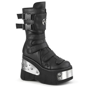 Vegan 11,5 cm KERA-108 Demonia alternative plateaustiefel schwarz