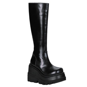 Vegan 11,5 cm SHAKER-100 demoniacult wedge keilstiefel mit plateau