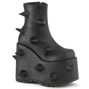 Vegan 18 cm SLAY-77 DemoniaCult alternative plateauboots schwarz