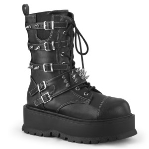 Vegan 5 cm SLACKER-165 damen cyberpunk plateaustiefel