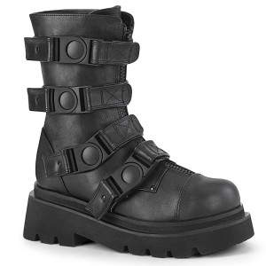 Vegan 6,5 cm RENEGADE-55 DemoniaCult alternative plateauboots schwarz