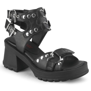 Vegan 7 cm Demonia BRATTY-07 chunky heel platform sandals