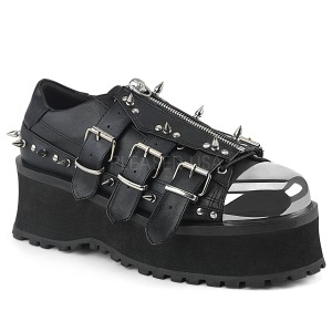 Vegan 7 cm GRAVEDIGGER-03 Plateau Gothic Schuhe Herren