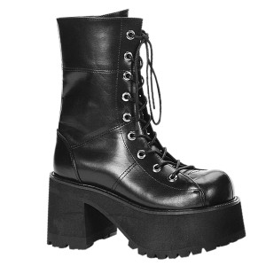 Vegan 9,5 cm RANGER-301 DemoniaCult alternative plateauboots schwarz