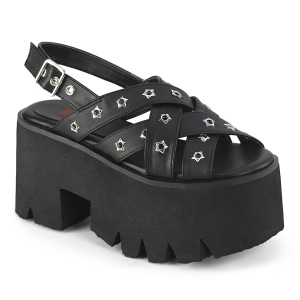 Vegan 9 cm ASHES-12 emo punk plateau sandalen chunky heels
