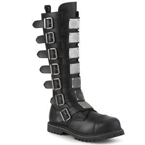 Vegan Leder RIOT-21MP demonia stahlkappen springerstiefel - unisex kampfstiefel