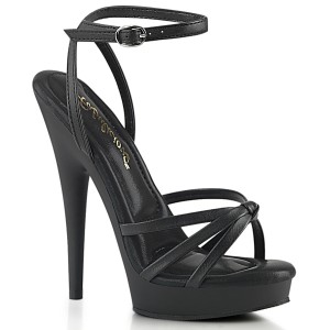 Vegan black sandals 15 cm SULTRY-638 fabulicious high heels sandals