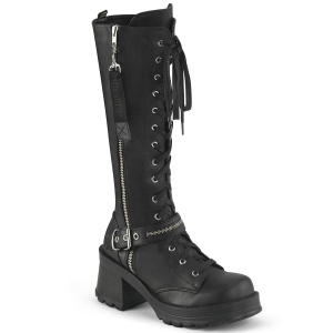 Vegan blockabsatz 7 cm Demonia BRATTY-206 chunky heel plateaustiefel